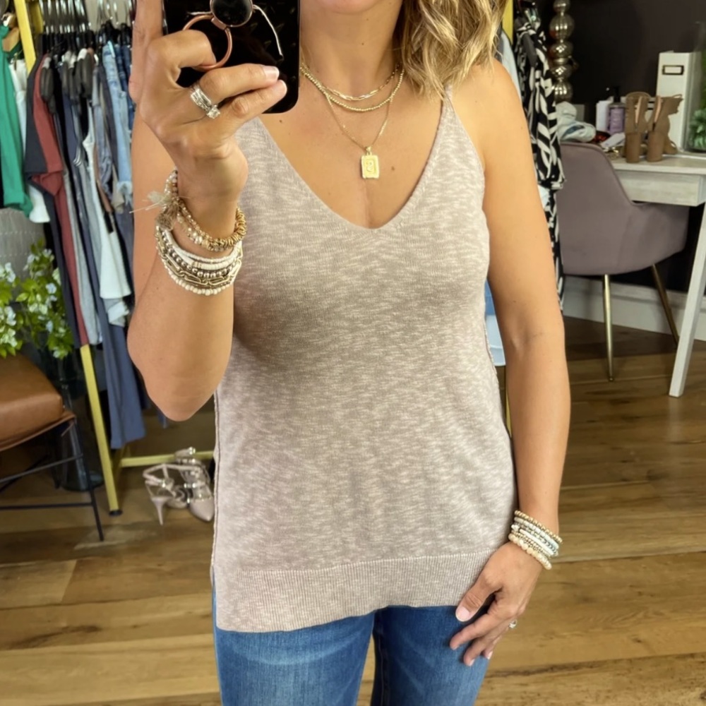 Be Cool High/Low Knit Tank Top